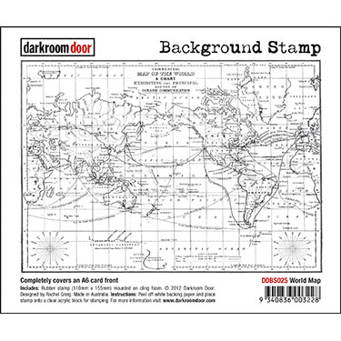 Darkroom Door Background Stamp World Map